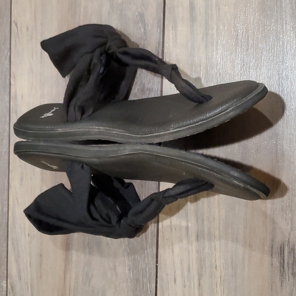 Sanuk sandals flip flop flats shoes sz 8 - Picture 4 of 9